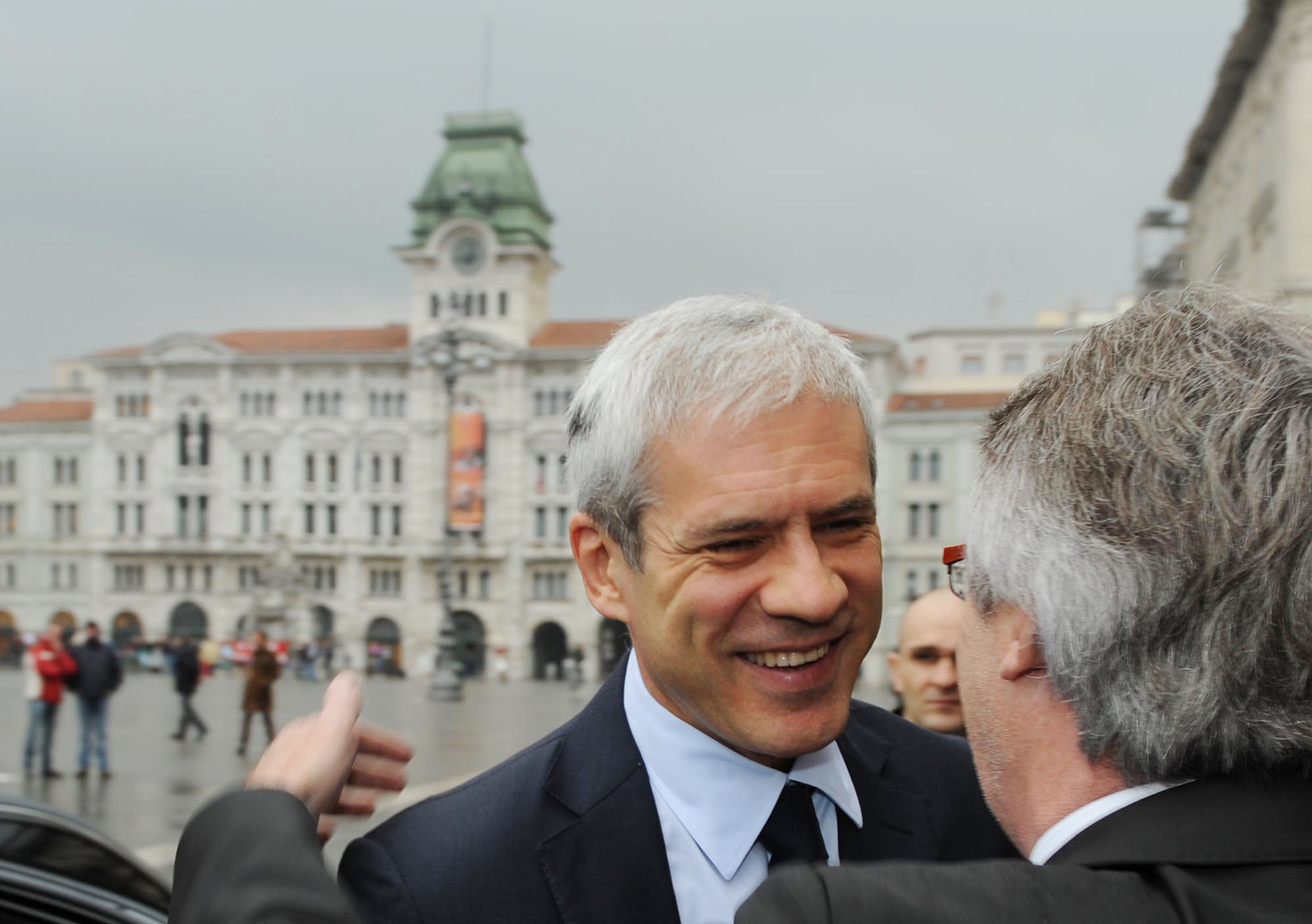 Boris Tadi&amp;#263; (Presidente Serbia) e Renzo Tondo (Presidente Friuli Venezia Giulia) in piazza Unità d'Italia. (Trieste 12/12/11)