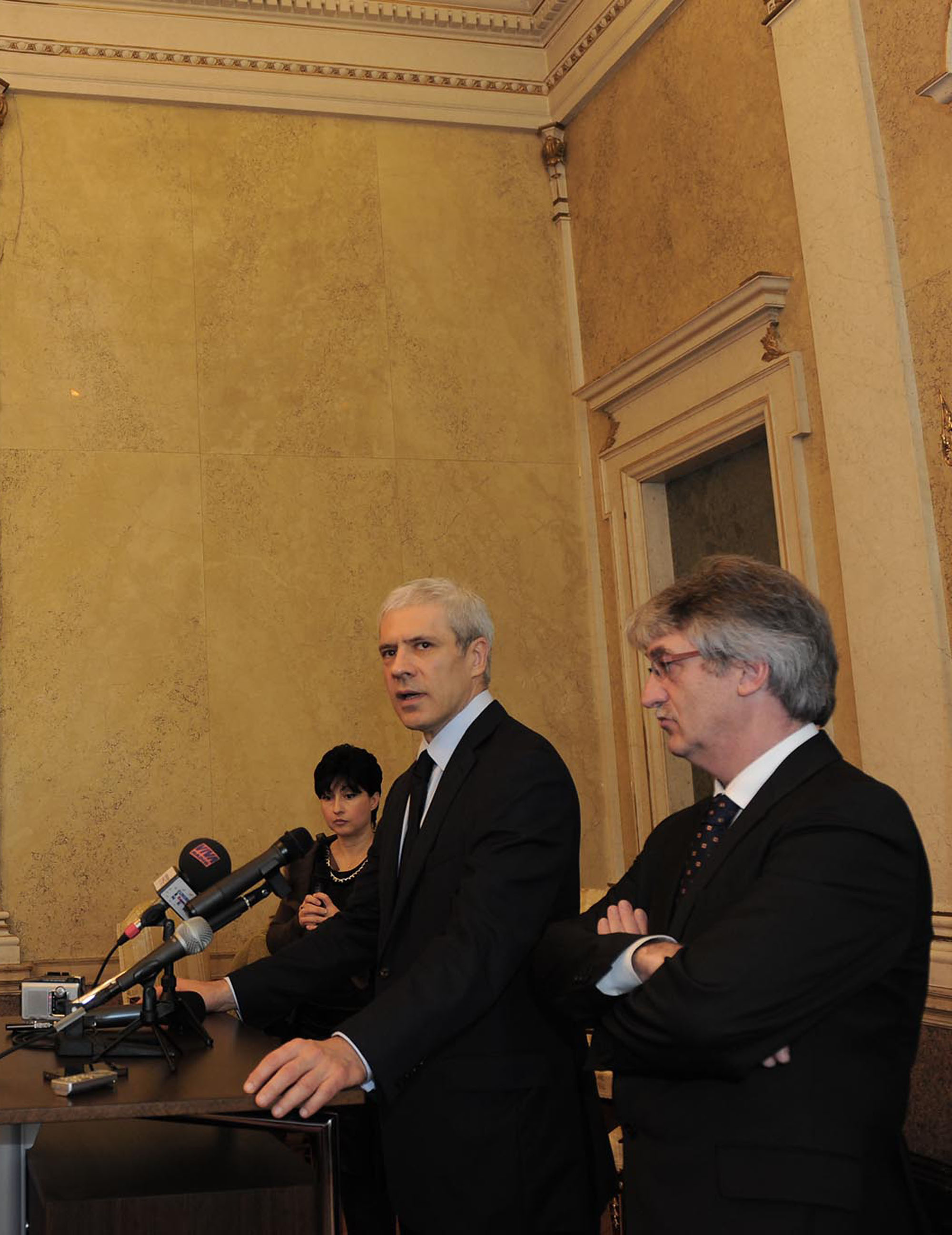 Boris Tadi&amp;#263; (Presidente Serbia) e Renzo Tondo (Presidente Friuli Venezia Giulia) nella sede della Regione. (Trieste 12/12/11)