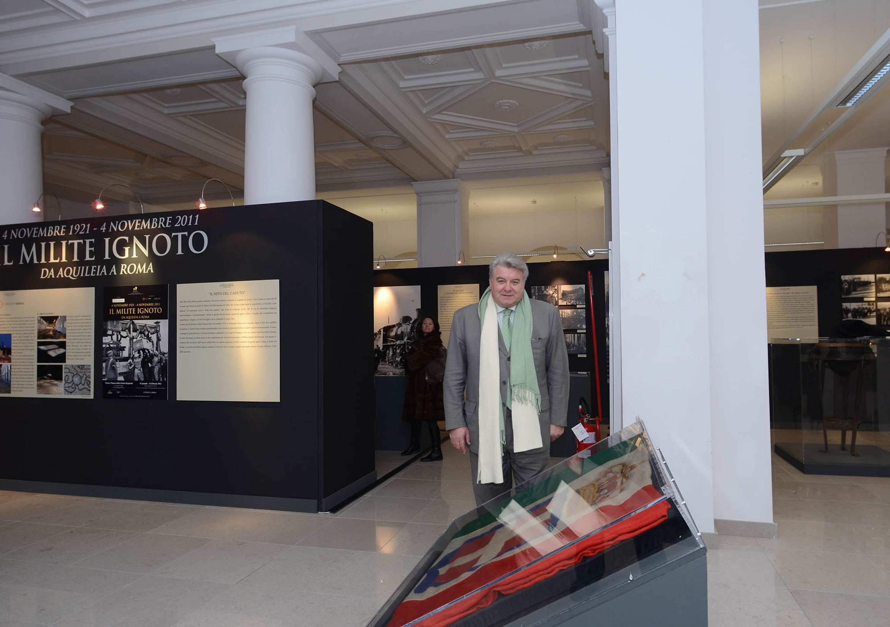 Elio De Anna (Assessore regionale Cultura) alla vernice della mostra &quot;Il Milite Ignoto&quot;, nel palazzo della Regione in piazza Unità d'Italia. (Trieste 13/01/12)
