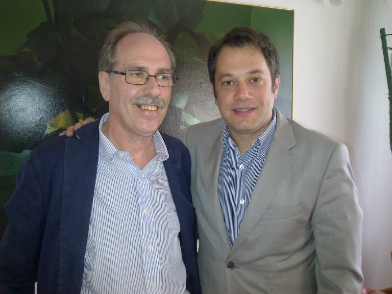 Gianni Torrenti (assessore regionale Cultura, Sport e Relazioni internazionali) con Matej Arcon (Sindaco di Nova Gorica). (Nova Gorica 10/07/13)