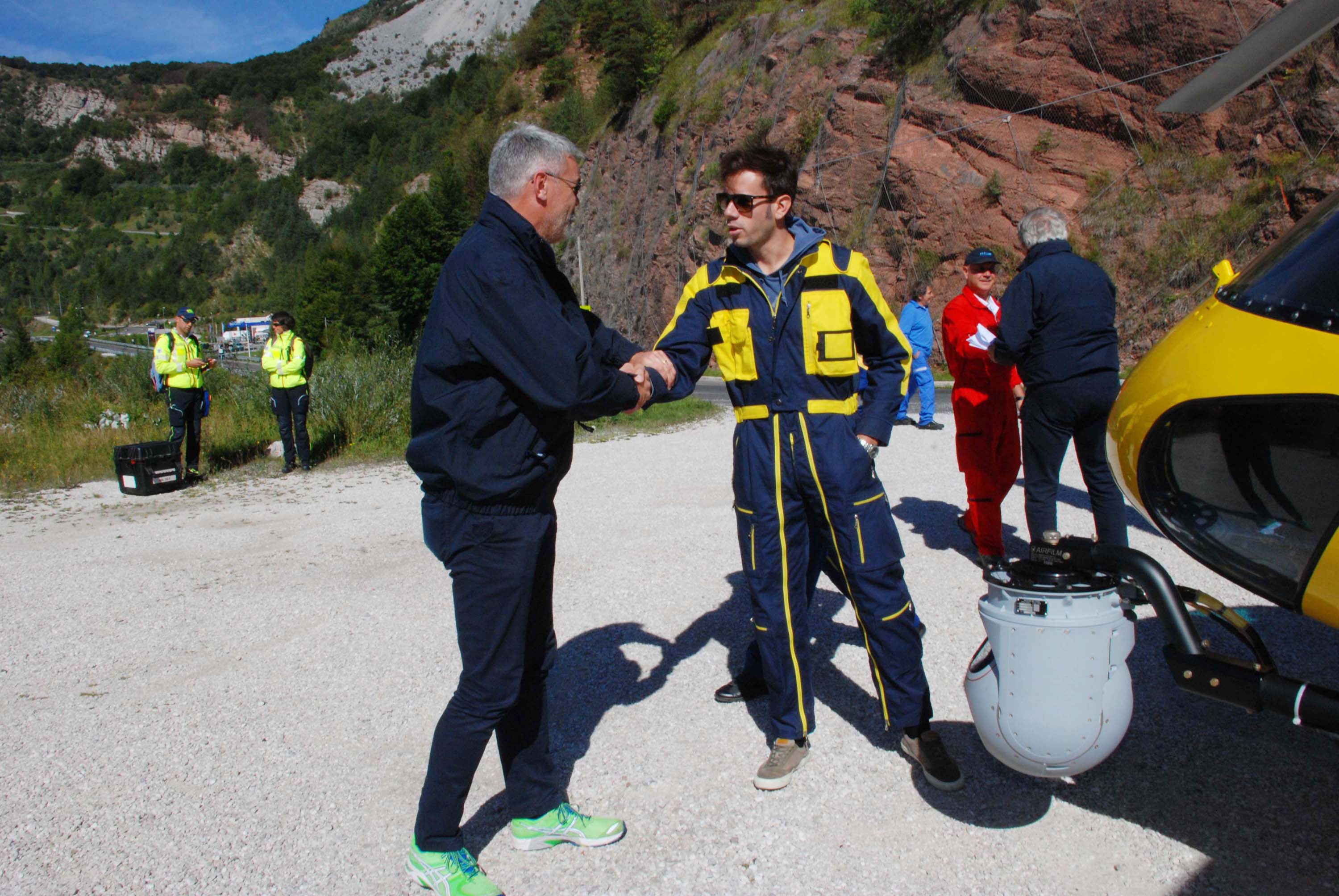 Paolo Panontin (Assessore regionale Protezione civile) durante la giornata di esercitazione voluta dalla Regione Veneto in occasione del cinquantennale della tragedia del Vajont. (14/09/13)