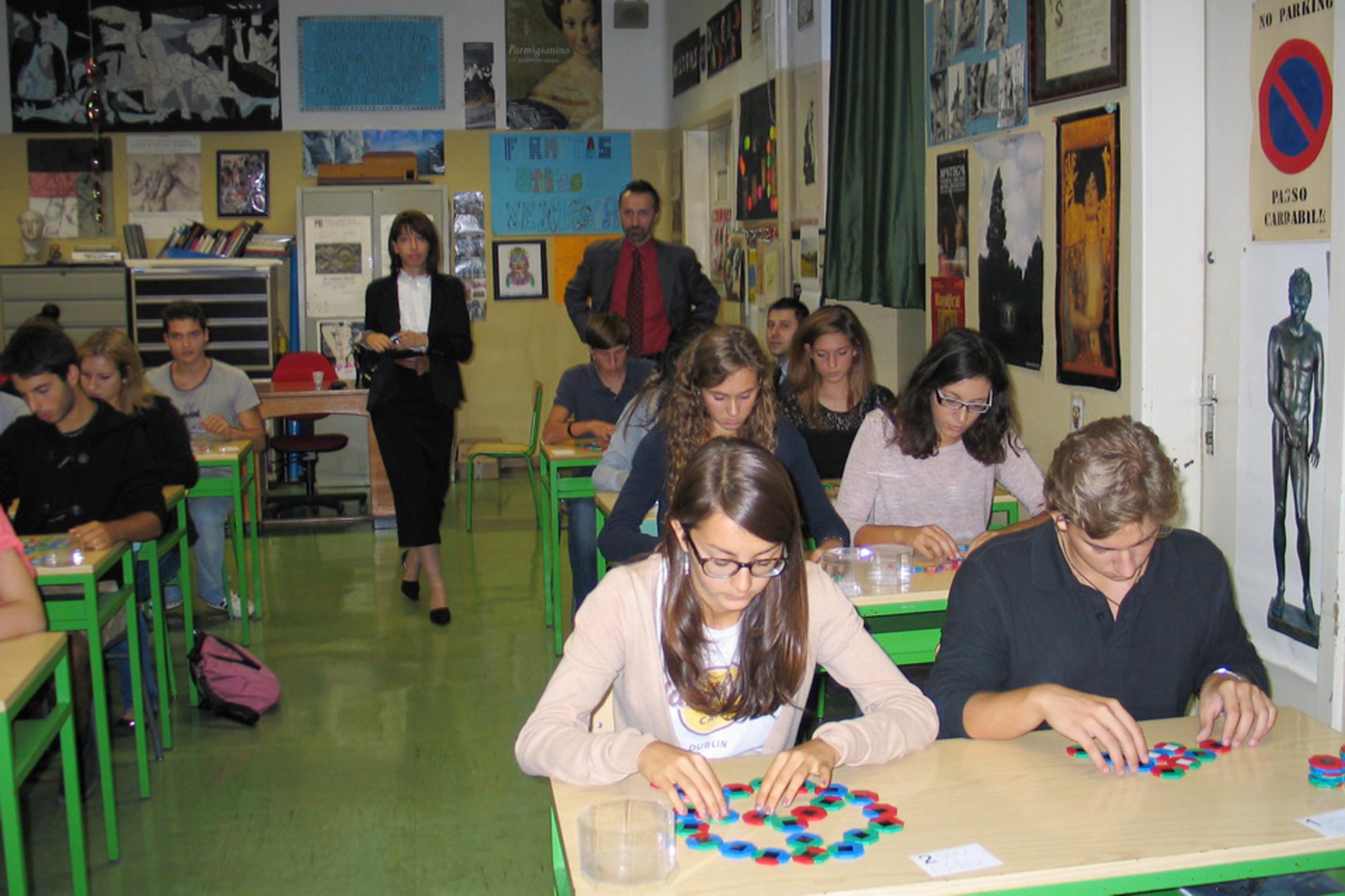 Studenti del Liceo Classico Dante Alighieri di Trieste che partecipano al &quot;Festival of Mind&quot;. (01/10/13)