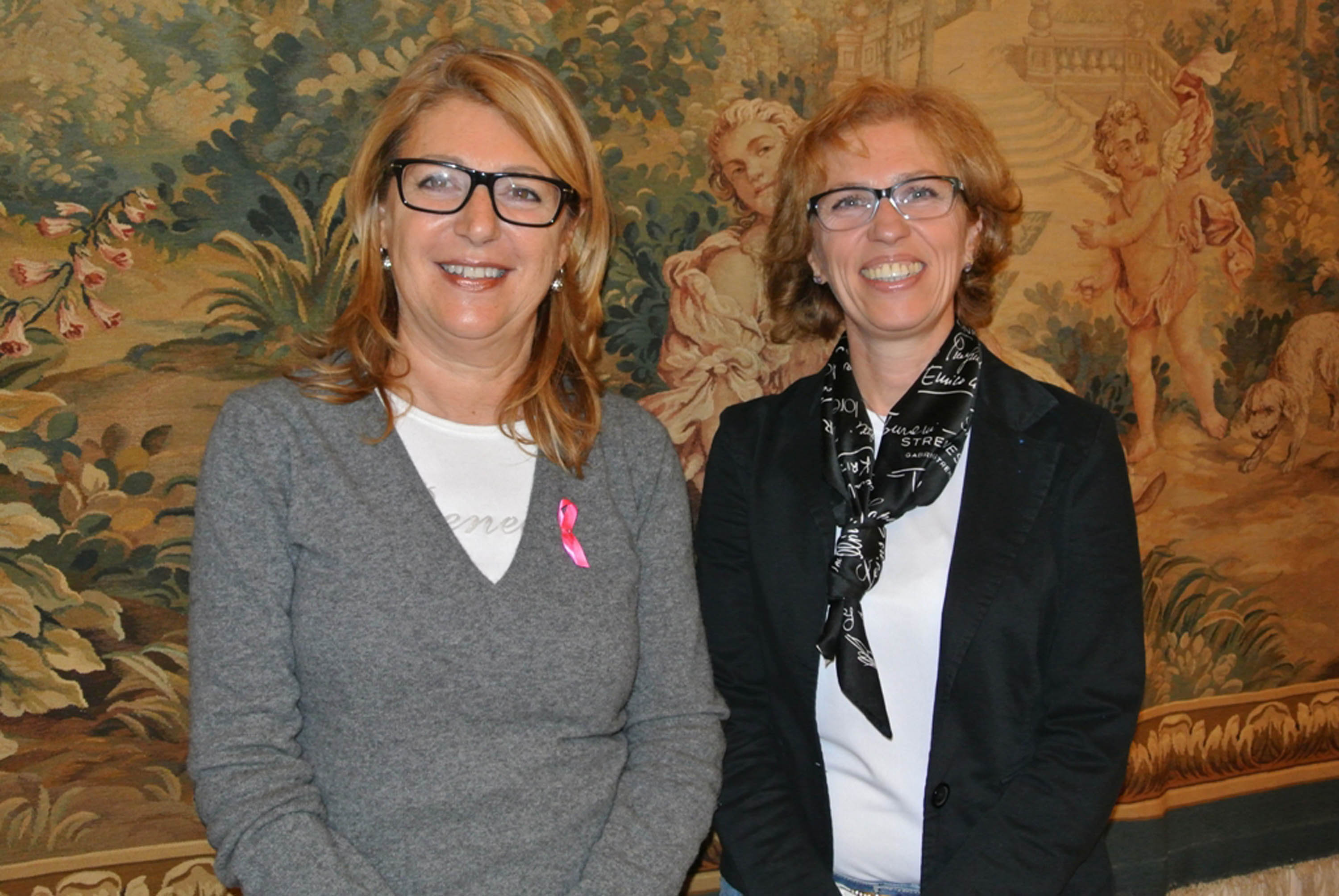 Maria Sandra Telesca (Assessore Salute Regione FVG) e Bruna Scaggiante (Presidente LILT Sezione Trieste) nella sede della Regione. (Trieste 12/10/13)