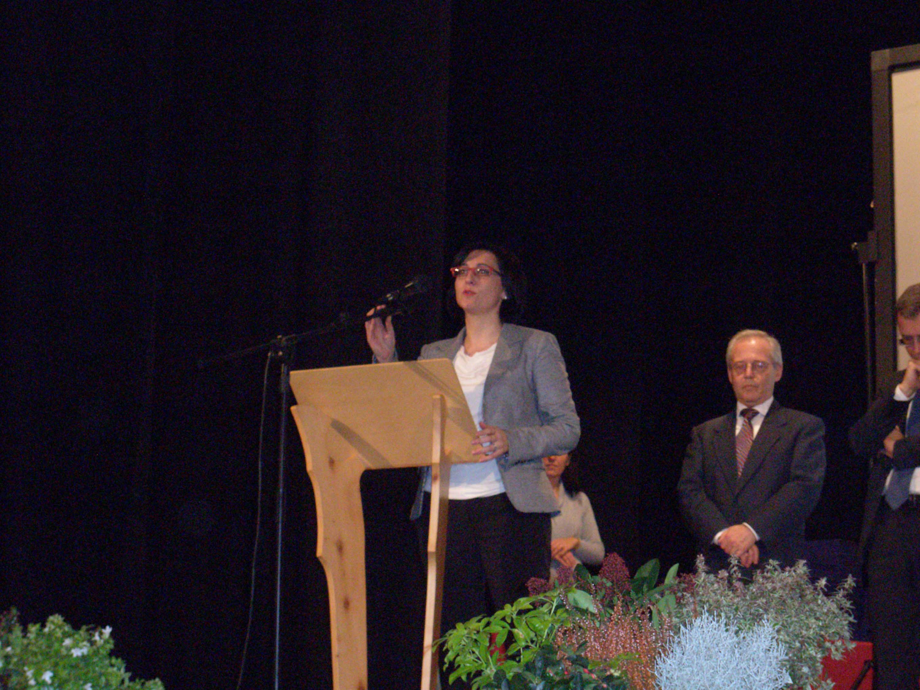 Sara Vito (Assessore regionale Ambiente ed Energia) interviene al congresso dell'ADVS-Associazione Donatori Volontari di Sangue di Gorizia. (Grado 20/10/13)