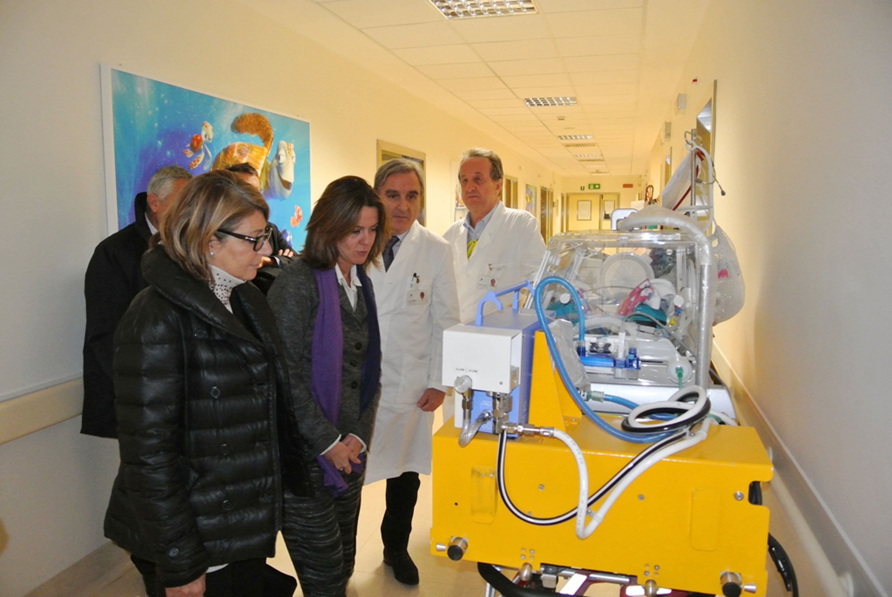 Maria Sandra Telesca (Assessore regionale Salute) e Beatrice Lorenzin (Ministro Salute) visitano l'IRCCS Burlo Garofolo - Trieste 25/11/2013