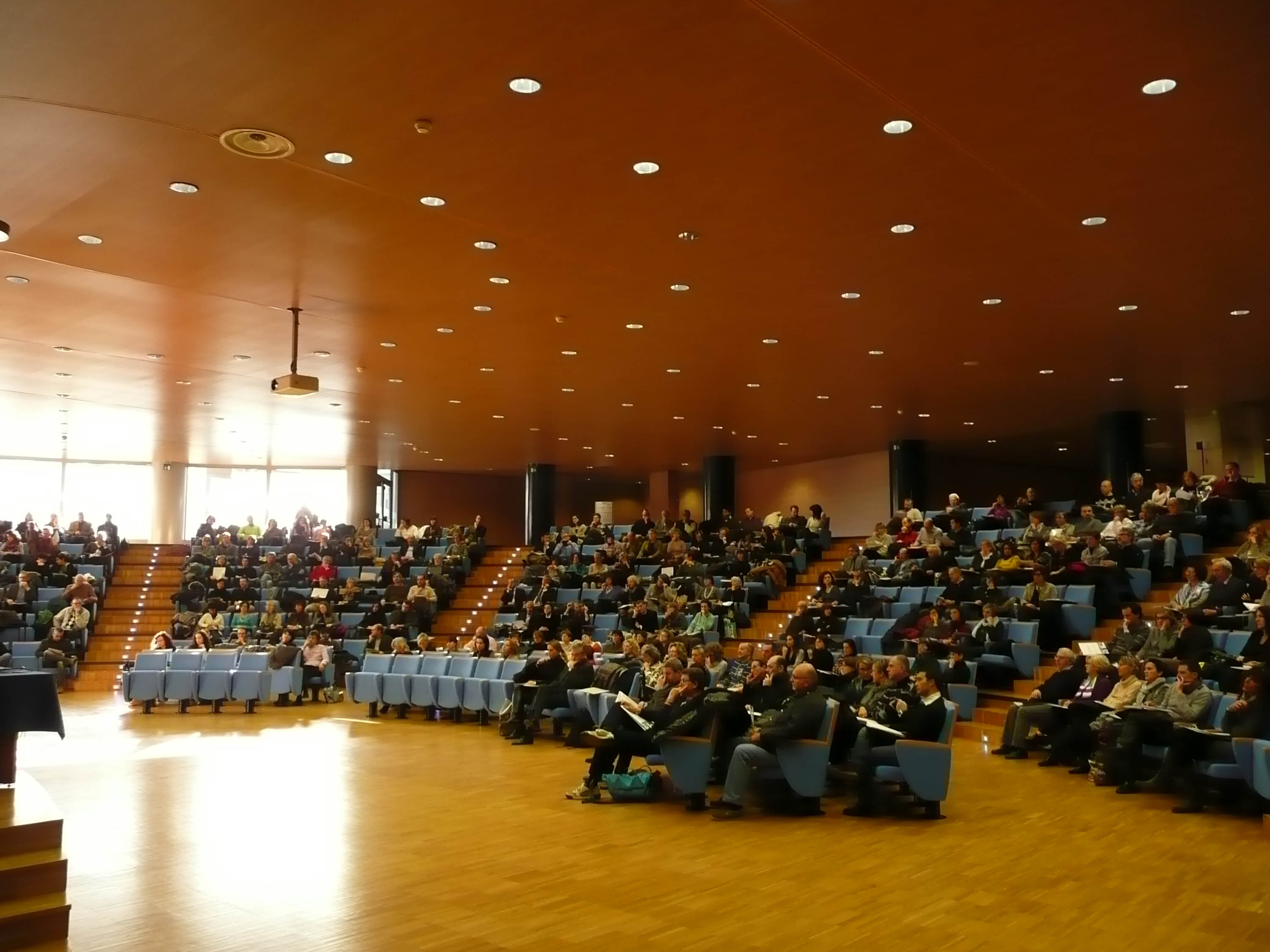 Auditorium della sede regionale di via Sabbadini durante la lezione sulla Legge anticorruzione - Udine 27/11/2013