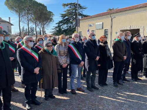 Il vicegovernatore Riccardo Riccardi durante le celebrazioni in ricordo dell'eccidio di Porzus