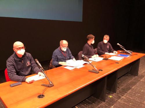 Il vicegovernatore Riccardo Riccardi (secondo da sinistra nella foto) alla Consulta plenaria di Protezione civile tenutasi ieri al teatro Giovanni da Udine