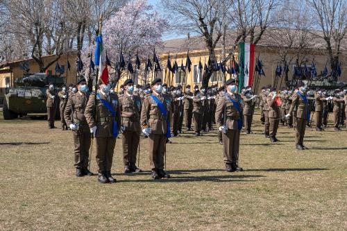 Fasi della festa del Reggimento Piemonte Cavalleria in occasione della ricorrenza del combattimento della Sforzesca a Villa Opicina