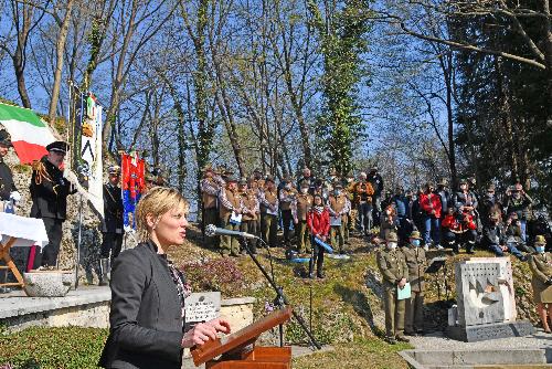 Fasi della commemorazione della strage seguita all'affondamento del piroscafo Galilea, evento giunto al suo 80esimo alla presenza dell'assessore regionale alle Finanze Barbara Zilli