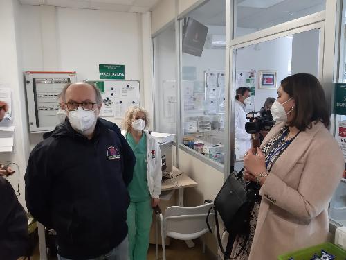 Il vicegovernatore Riccardo Riccardi visita i locali del ristrutturato Centro trasfusionale al San Polo di Monfalcone