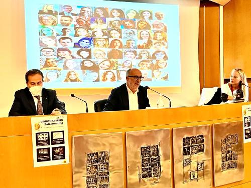 Il vicegovernatore con delega alla Salute del Friuli Venezia Giulia, Riccardo Riccardi, oggi a Udine in occasione della conferenza stampa di presentazione dell'accreditamento Ebcog della clinica Ostetrica Ginecologica di Udine e della scuola di specializzazione in ostetricia e ginecologia  Uniud.