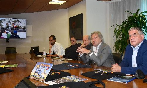 L’assessore regionale alle Attività produttive e turismo Sergio Emidio Bini in occasione della presentazione delle edizioni 2022 del No Borders Music Festival e di Ein Prositi Summer Edition