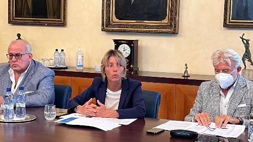 L'assessore Zilli assieme al sindaco di Gorizia Ziberna (a sinistra) e al presidente della Cciaa Venezia Giulia Paoletti