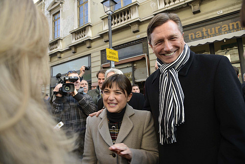 Debora Serracchiani (Presidente Friuli Venezia Giulia) e Borut Pahor (Presidente Repubblica di Slovenia) in una foto d'archivio