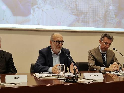 Il vicegovernatore con delega alla Salute del Friuli Venezia Giulia Riccardo Riccardi durante la presentazione dle master a Trieste