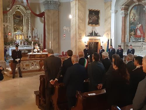 La messa in suffragio dei poliziotti Matteo Demenego e Pierluigi Rotta nella chiesa della Beata Vergine del Soccorso a Trieste a tre anni dal loro assassinio