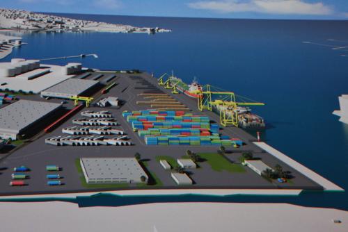 Il rendering del progetto ungherese Adria Port all'ex Aquila