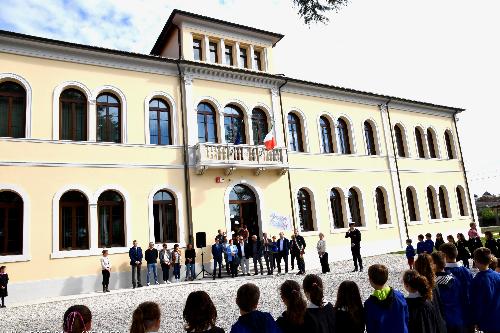 Il governatore della Regione Massimiliano Fedriga alle scuole elementari di Morsano al Tagliamento