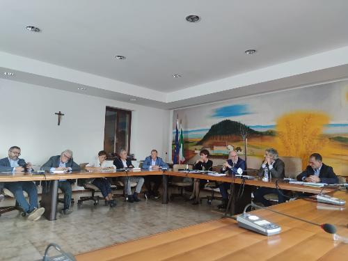 Il vicegovernatore Riccardo Riccardi all'incontro con i sindaci del Medio Friuli a Basiliano