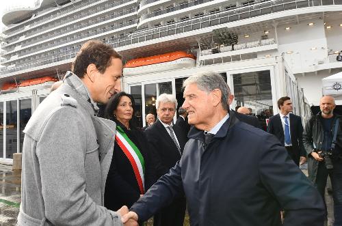 Fedriga con il presidente di Msc Gianluigi Aponte