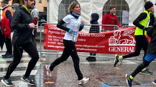 L'assessore regionale alle Finanze, Barbara Zilli, alla maratona podistica a staffetta ventiquattro per un'ora Telethon oggi a Udine.
