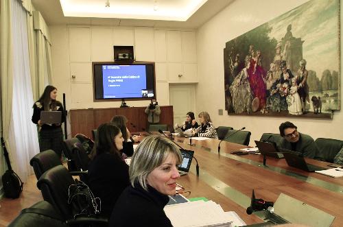L'assessore regionale alle Finanze Barbara Zilli alla riunione della cabina di regia sul Pnrr nel Palazzo della Regione di Trieste