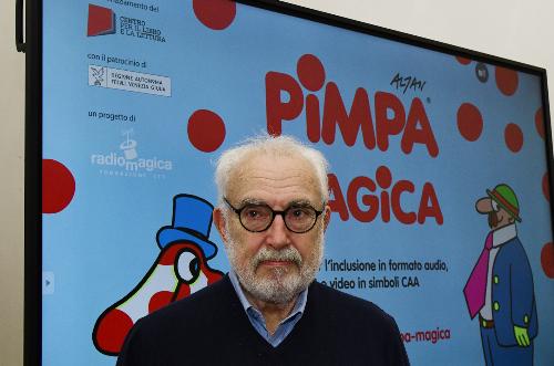 Francesco Tullio Altan alla presentazione del progetto Pimpa Magica