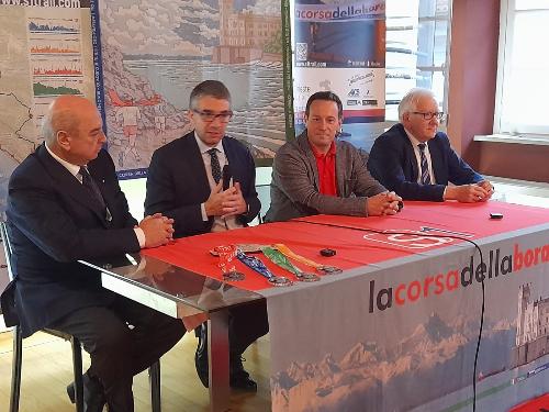 L’assessore regionale alle Autonomie locali e sicurezza Pierpaolo Roberti durante la presentazione della Corsa della Bora