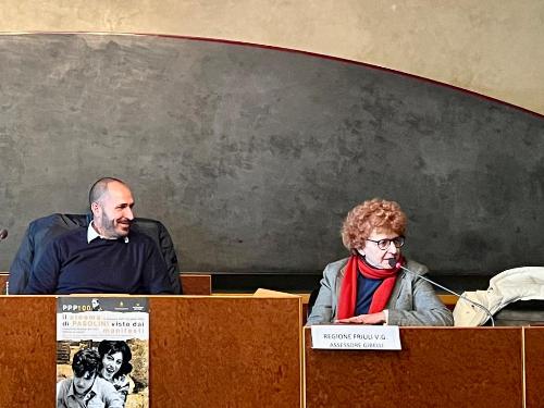 L'assessore regionale alla Cultura, Tiziana Gibelli, intervenuta  all'inaugurazione della mostra dedicata a Pier Paolo Pasolini.
