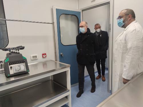 Il vicepresidente Riccardi visita la Clear Room dell'Irccs Materno Infantile "Burlo Garofolo"