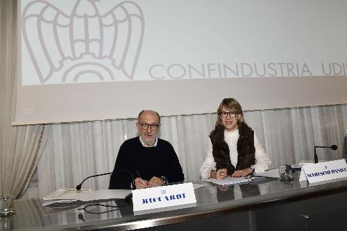 Il vicegovernatore della Regione Riccardo Riccardi e il vicepresidente di Confindustria Udine, Anna Mareschi Danieli