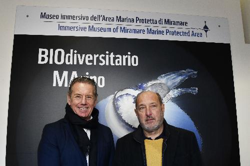 L'assessore Scoccimarro con il direttore dell'Area marina protetta di Miramare Maurizio Spotto