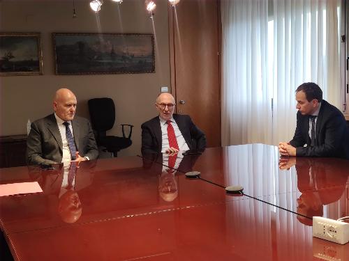 Il Vicegovernatore della Regione Riccardo Riccardi all'incontro con i vertici di Fiaso svoltosi oggi a Udine