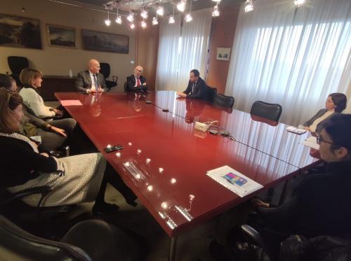 Una fase del tavolo di confrontro tra il Vicegovernatore della Regione Riccardo Riccardi e i vertici di Fiaso svoltosi oggi a Udine