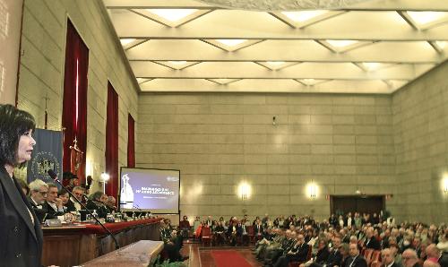 L'intervento dell'assessore regionale all'Università e ricerca Alessia Rosolen in occasione della cerimonia di inaugurazione del 99. anno accademico all'Università di Trieste