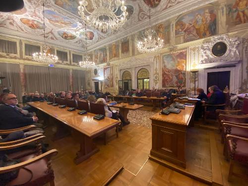 Il consiglio regionale del Coni Fvg riunito a Palazzo Belgrado a Udine alla presenza dell'assessore regionale alla Cultura e sport Tiziana Gibelli