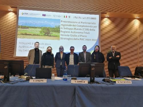 I relatori intervenuti oggi all'incontro svoltosi a Udine alla presenza dell'assessore regionale alle Risorse agroalimentari Stefano Zannier
