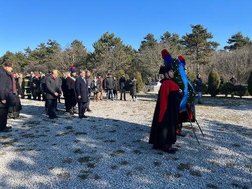 Il presidente del Senato Ignazio La Russa al Monumento nazionale della foiba di Basovizza