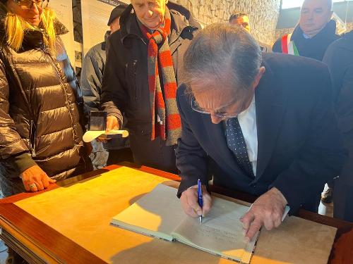 Il presidente del Senato Ignazio La Russa al Monumento nazionale della foiba di Basovizza