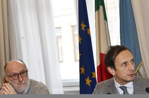 Da sinistra il governatore Fedriga e il vicegovernatore Riccardi