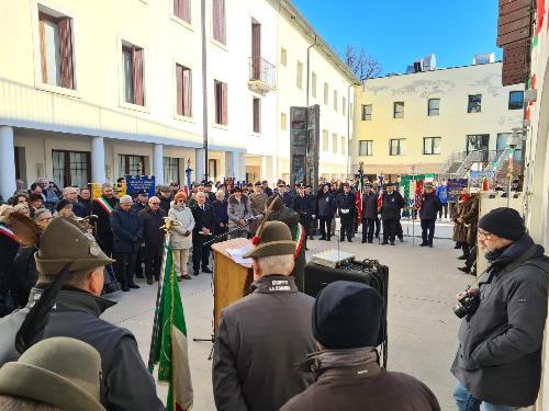 Un momento della celebrazione svoltasi a Pordenone alla presenza dell'assessore regionale alla Cultura Tiziana Gibelli
