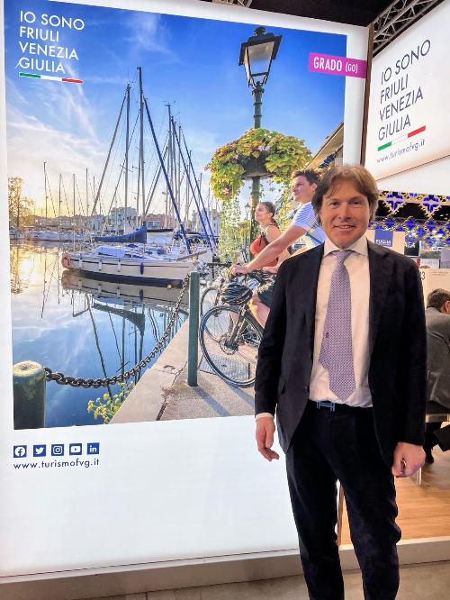 L'assessore regionale al Turismo Sergio Emidio Bini alla Bit di Milano