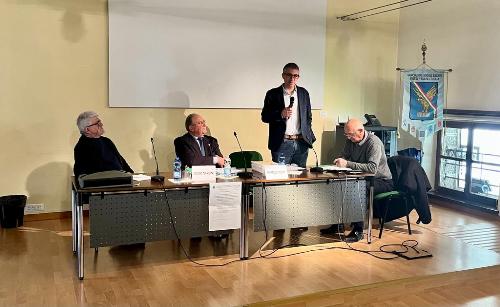 L'assessore regionale alle Autonomie locali Pierpaolo Roberti, a Villa Manin di Passariano di Codroipo, all'assemblea annuale dell'Associazione sindaci emeriti del Friuli Venezia Giulia.
