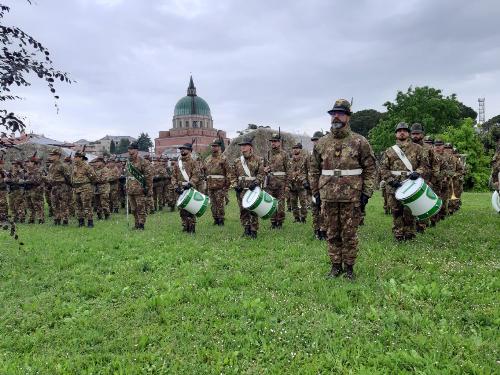 La Fanfara della Brigata Alpina Julia all'inaugurazione della Cittadella militare e dell'Associazione Nazionale Alpini allestita al parco Moretti - Udine 13 maggio 2023