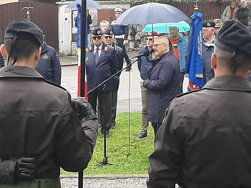 Allocuzione dell'assessore regionale al Patrimonio Sebastiano Callari alla cerimonia commemorativa dei caduti della Cavalleria a Monfalcone.