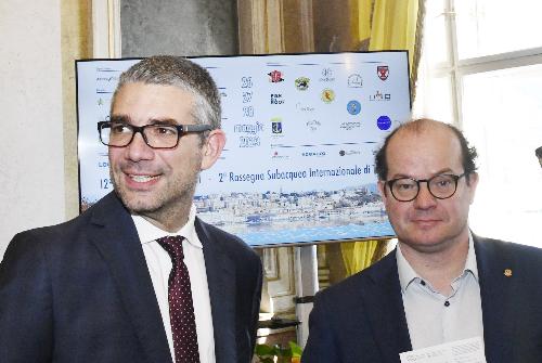 Il vicegovernatore del Friuli Venezia Giulia Mario Anzil e l'assessore alle Autonomie locali Pierpaolo Roberti all'apertura della dodicesima edizione di Mare Nordest