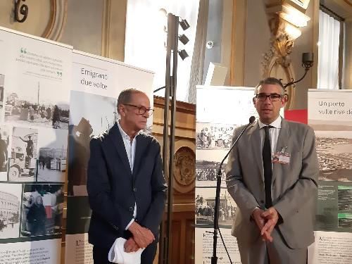 L'assessore regionale Pierpaolo Roberti interviene all'inaugurazione della mostra "Ierimo, semo, saremo" a Roma