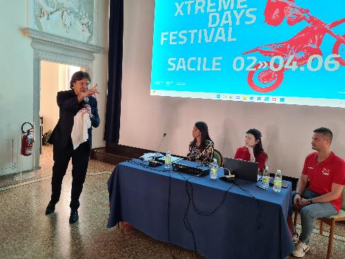 L'intervento dell'assessore Sergio Emidio Bini alla conferenza stampa di presentazione del Festival Xtreme Days