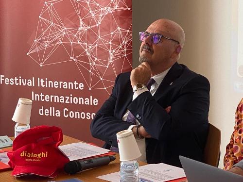 L’assessore regionale al Patrimonio Sebastiano Callari alla presentazione della sessione estiva del Festival internazionale e itinerante della Conoscenza "dialoghi" - Gorizia, 7 giugno 2023